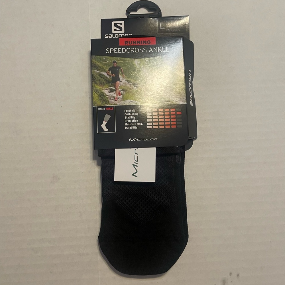 SALOMON SPEEDCROSS ANKLE RUNNING SOCK Lot of 2 Packs Men's NEW - Picture 3 of 7